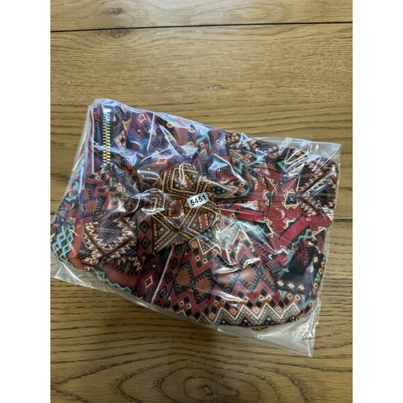 Zac &‎ Rachel Women Size M Blouse Long Sleeve Gold Zip Aztec Polyester Office - Picture 11 of 11